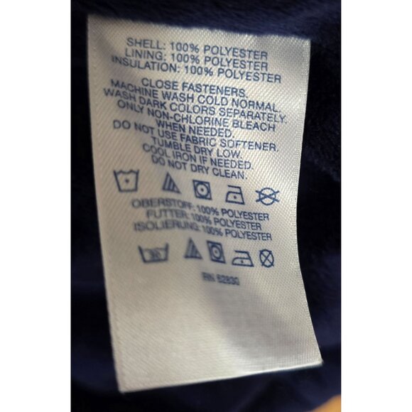 Lands End Girls Winter Coat 6-7 Colorful Polka Dot Fleece Lined Puffer Jacket - Picture 6 of 8